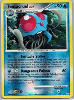Pokemon TCG Tentacruel 75/146 Legends Awakened Rev Holo MP - Image 1