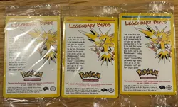 POKEMON SEALED ALL 3 Movie Promo Legendary Birds Moltres Articuno Zapdos WOTC - Image 1