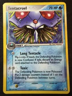 Pokemon TCG Tentacruel 51/101 Stage 1 70 HP Uncommon Reverse Holo English - Image 1