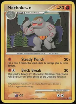 Machoke 41/100 HP Stormfront Uncommon Pokemon - Image 1