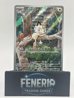 2025 Pokemon MEG Phantasmal Flames Meowth 106 /94 Illustration Rare Full Art - Image 1