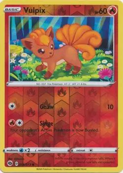 Vulpix Champions Path 006/073 Reverse Holo Common 2020 Pokemon TCG Near Mint - Image 1