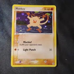 Mankey 38/112 FireRed & LeafGreen Reverse Holo Pokemon TCG NM - Image 1