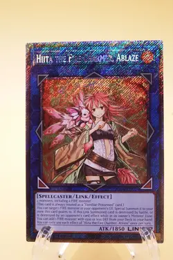 Yugioh! Hiita the Fire Charmer, Ablaze - RA04-EN074 - Platinum Secret Rare - 1st - Image 1