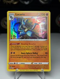 Lucario 079/172 Holo Rare Brilliant Stars Pokemon Holo Lightly Played - Image 1