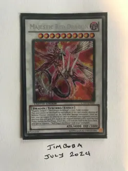 CT07-EN001 Majestic Red Dragon Secret Rare Limited Edition NM Yugioh Card - Image 1