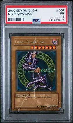 2002 YU-GI-OH! STARTER DECK: YUGI #006 DARK MAGICIAN PSA 1 - Image 1