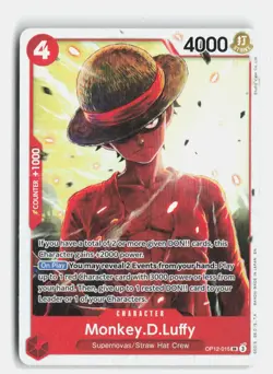 Monkey.D.Luffy OP12-015 Super Rare Legacy of the Master One Piece Foil Near Mint - Image 1