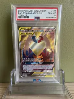 Pokemon Latias & Latios GX Alternate Full Art Holo Card 170/181 PSA 10!! - Image 3