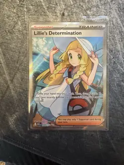 Pokemon TCG Lillie's Determination Trainer Card Holo Rare 169/132 NM - Image 1