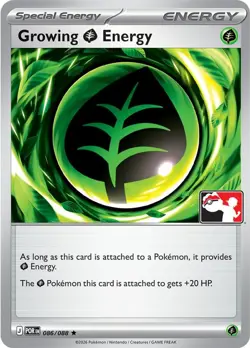 Growing Grass Energy 086/088 Rare Prize Pack Series Cards Pokemon NM/M - Image 3
