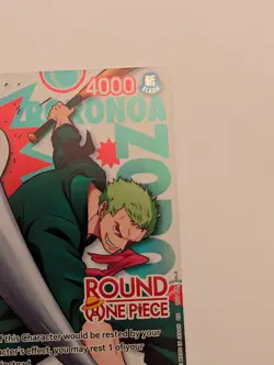 One Piece x Round 1 English Promo Card Roronoa Zoro PRB02-006 - Image 3