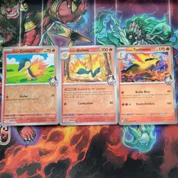 Pokemon Destined Rivals LOT Ethan's Typhlosion Rare Card Quilava Cyndaquil HOLO! - Image 1