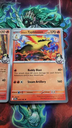 Pokemon Destined Rivals LOT Ethan's Typhlosion Rare Card Quilava Cyndaquil HOLO! - Image 2