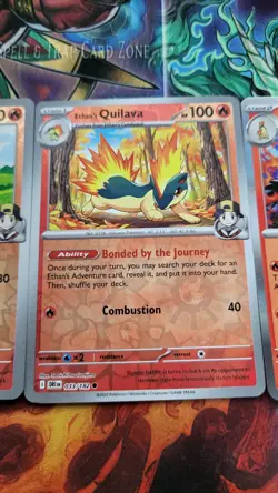 Pokemon Destined Rivals LOT Ethan's Typhlosion Rare Card Quilava Cyndaquil HOLO! - Image 3