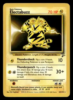 Base Set 2 Electabuzz Pokemon TCG Single Card - Image 1