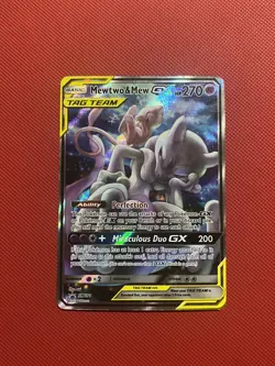 Mewtwo & Mew GX SM191 Sm Alternate Art Promo Pokemon Card TCG Tag team - Image 1