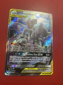 Mewtwo & Mew GX SM191 Sm Alternate Art Promo Pokemon Card TCG Tag team - Image 3