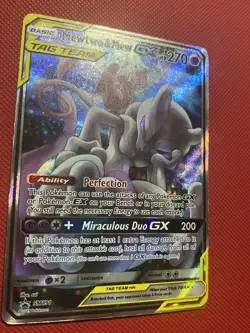 Mewtwo & Mew GX SM191 Sm Alternate Art Promo Pokemon Card TCG Tag team - Image 4
