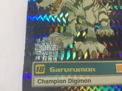 1999 Digimon Card Bandai Upper Deck Exclusive Card Garurumon Holo Card 20 of 34 - Image 2