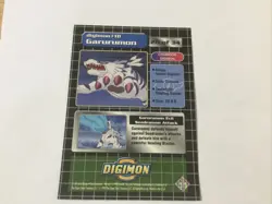 1999 Digimon Card Bandai Upper Deck Exclusive Card Garurumon Holo Card 20 of 34 - Image 3