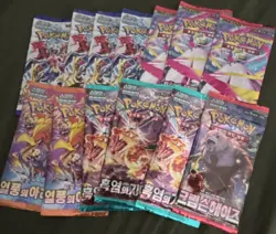 Pokemon TCG Scarlet & Violet Korean Booster Pack Lot of 12 New Sealed - Image 1