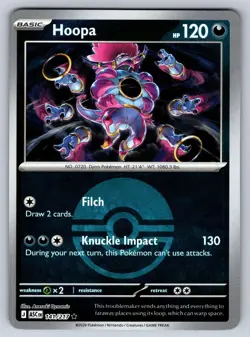 Hoopa (Poke Ball) 141/217 Holo Rare Ascended Heroes Pokemon Reverse Holo NM - Image 1