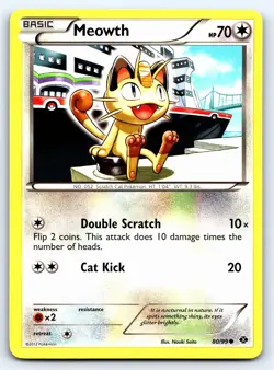 Meowth 80/99 Common Next Destinies Pokemon Near Mint - Image 1