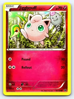 Jigglypuff 65/124 Common Fates Collide Pokemon Near Mint - Image 1