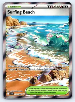 Surfing Beach 114/086 Ultra Rare Chaos Rising Pokemon Holo Near Mint - Image 1