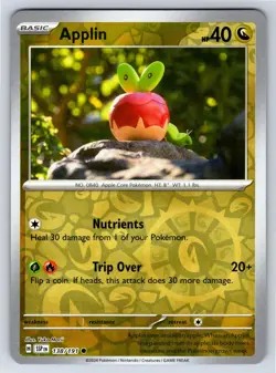 Applin 138/191 Common Surging Sparks Pokemon Reverse Holo Near Mint - Image 1