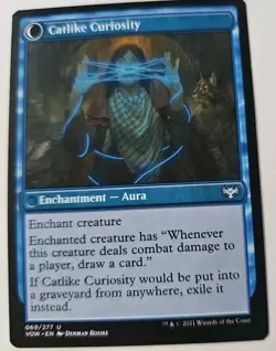 MTG Magic The Gathering Card Mischievous Catgeist Catlike Curiosity Crimson Vow - Image 2