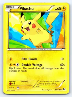 Pikachu 50/149 Common Boundaries Crossed Pokemon Near Mint - Image 1