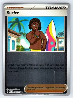Surfer 200/217 Common Ascended Heroes Pokemon Reverse Holo Near Mint - Image 1