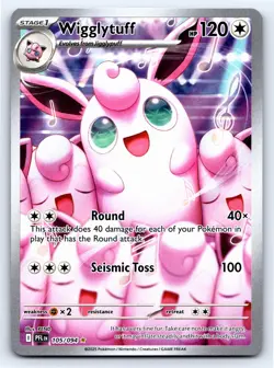 Wigglytuff 105/094 Illustration Rare Phantasmal Flames Pokemon Holo Near Mint - Image 1