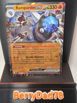 Rampardos EX 045/084 Pitch Black Holo Pokemon TCG NM - Image 1