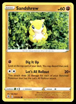 Sandshrew 131/264 Common Fusion Strike Pokemon Yuka Morii NM - Image 1