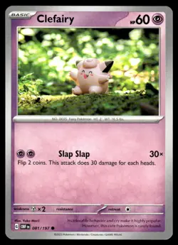 Clefairy 081/197 Common Obsidian Flames Pokemon Yuka Morii NM - Image 1