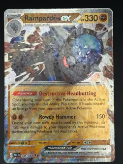 RAMPARDOS EX 045/084 DOUBLE RARE PITCH BLACK POKEMON HOLO NM/M - Image 1
