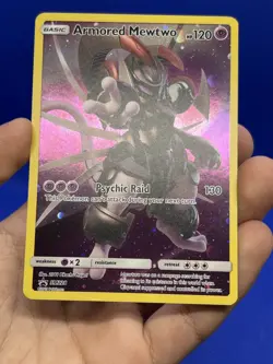 Pokemon Sun & Moon Armored Mewtwo SM228 Black Star Promo MP/INDENTIONS - Image 2
