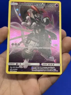 Pokemon Sun & Moon Armored Mewtwo SM228 Black Star Promo MP/INDENTIONS - Image 4