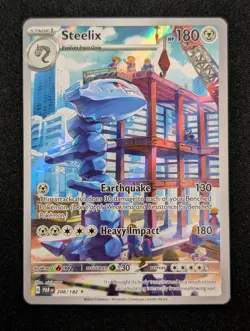Steelix - 208/182 SV04: Paradox Rift Pokemon NM Holo - Image 1