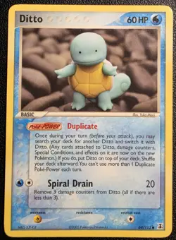 Pokemon TCG Delta Species Ditto (Squirtle) #64 - LP - Image 1