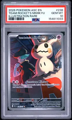 2026 POKEMON ASC EN-ASCENDED HEROES #238 TEAM ROCKET'S MIMIKYU PSA 10 - Image 1