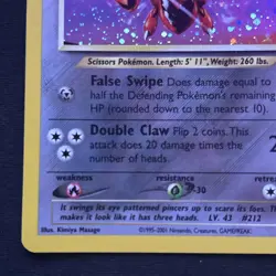 Scizor 10/75 Neo Discovery Holo Rare Unlimited Edition English Pokemon TCG - Image 5