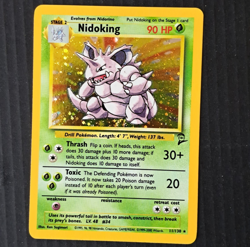Nidoking Pokemon 2000 Base Set 2 Holo SWIRL #11/130 - Image 1