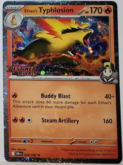 Ethan's Typhlosion 034/182 Cosmos Holo Bleed Error Rare Pokemon TCG ✨ Stamped - Image 1