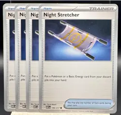 4x Night Stretcher 196/217 Ascended Heroes Pokemon TCG Playset NM - Image 1