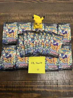 Pokemon TCG Sword & Shield Crown Zenith Booster Packs x 130 Sea & Sky NM 820650809170 - Image 1