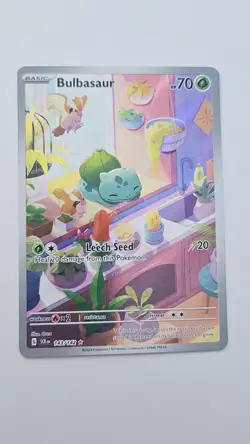 Pokemon TCG Bulbasaur Stellar Crown Illustration Card 143/142 - Image 1